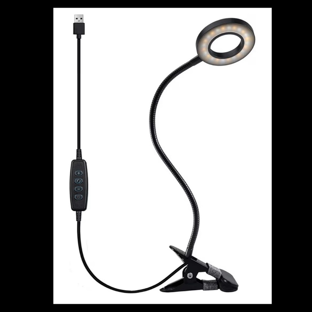 New Clip Light Reading Light 48 LED Clamp-on Desk Lamp, USB
